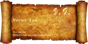 Veres Iza névjegykártya